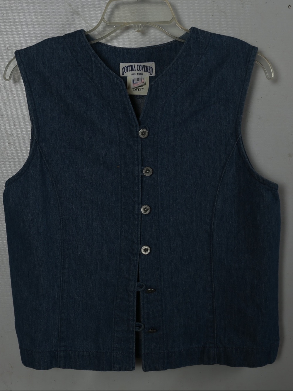 Gotcha Covered Women’s Dark Blue Denim Button Vest
